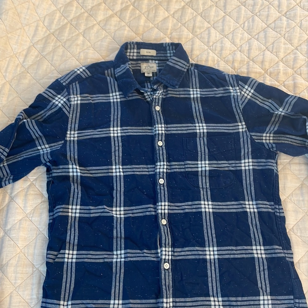 J Crew Slubby button Down Shirt